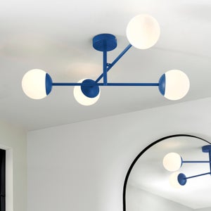 Elements Tela 4 Light Semi Flush Bathroom Ceiling Light