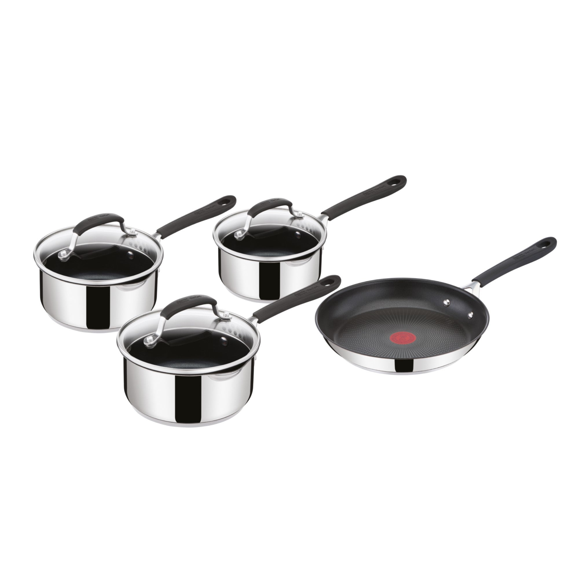 Jamie Oliver by Tefal Quick & Easy Stainless Steel 4 Piece Pan Set