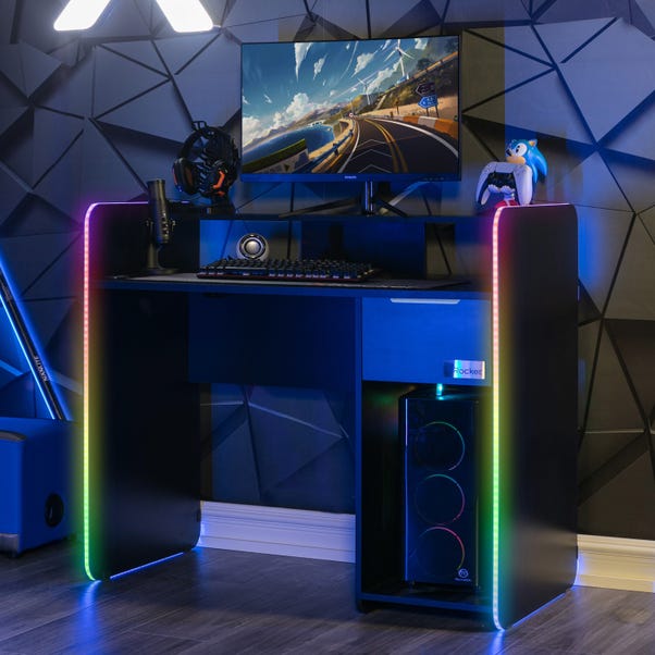 Electra Desk with Wirelesss Charging and LED Lights image 1 of 6