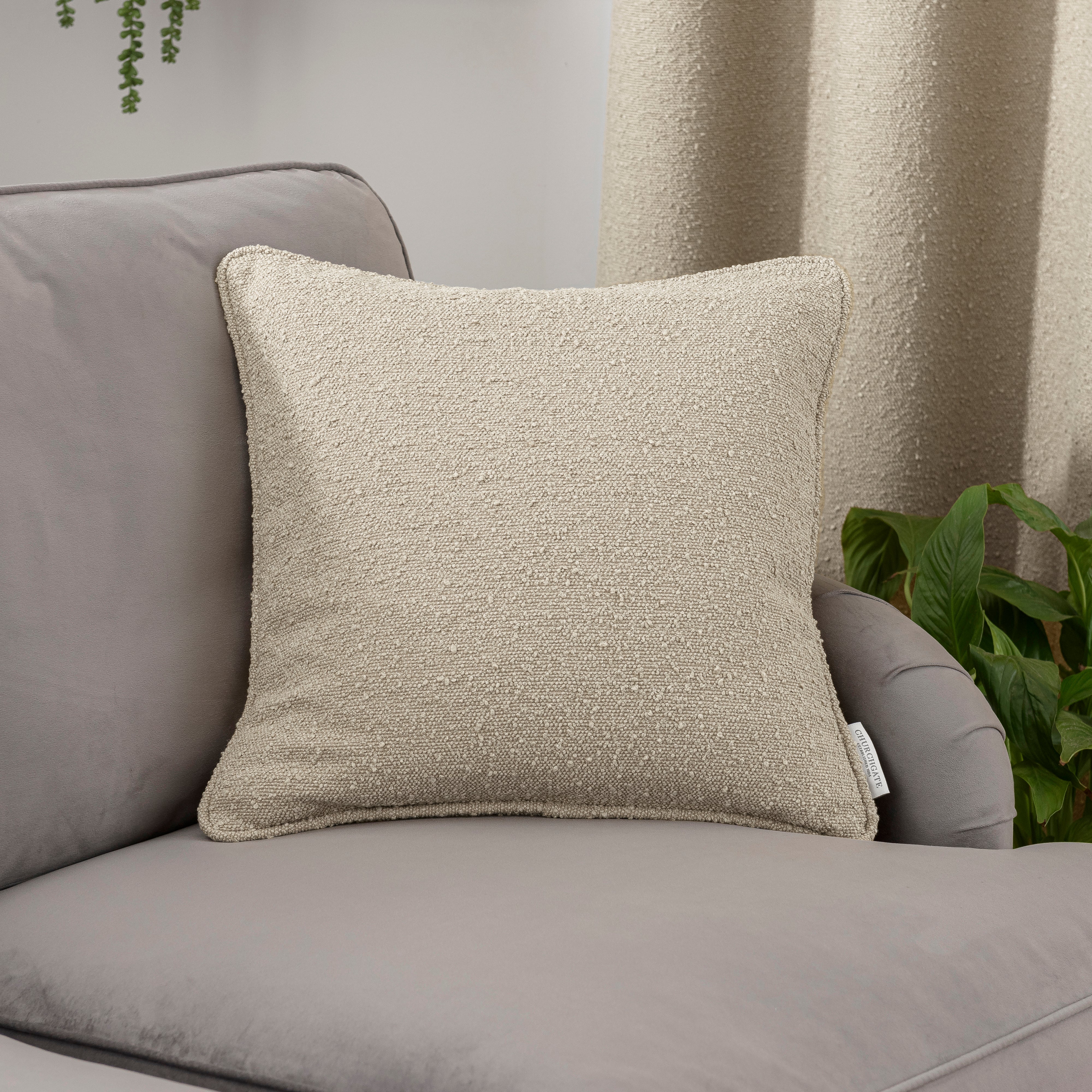 Churchgate Woodhouse Square Cushion Natural