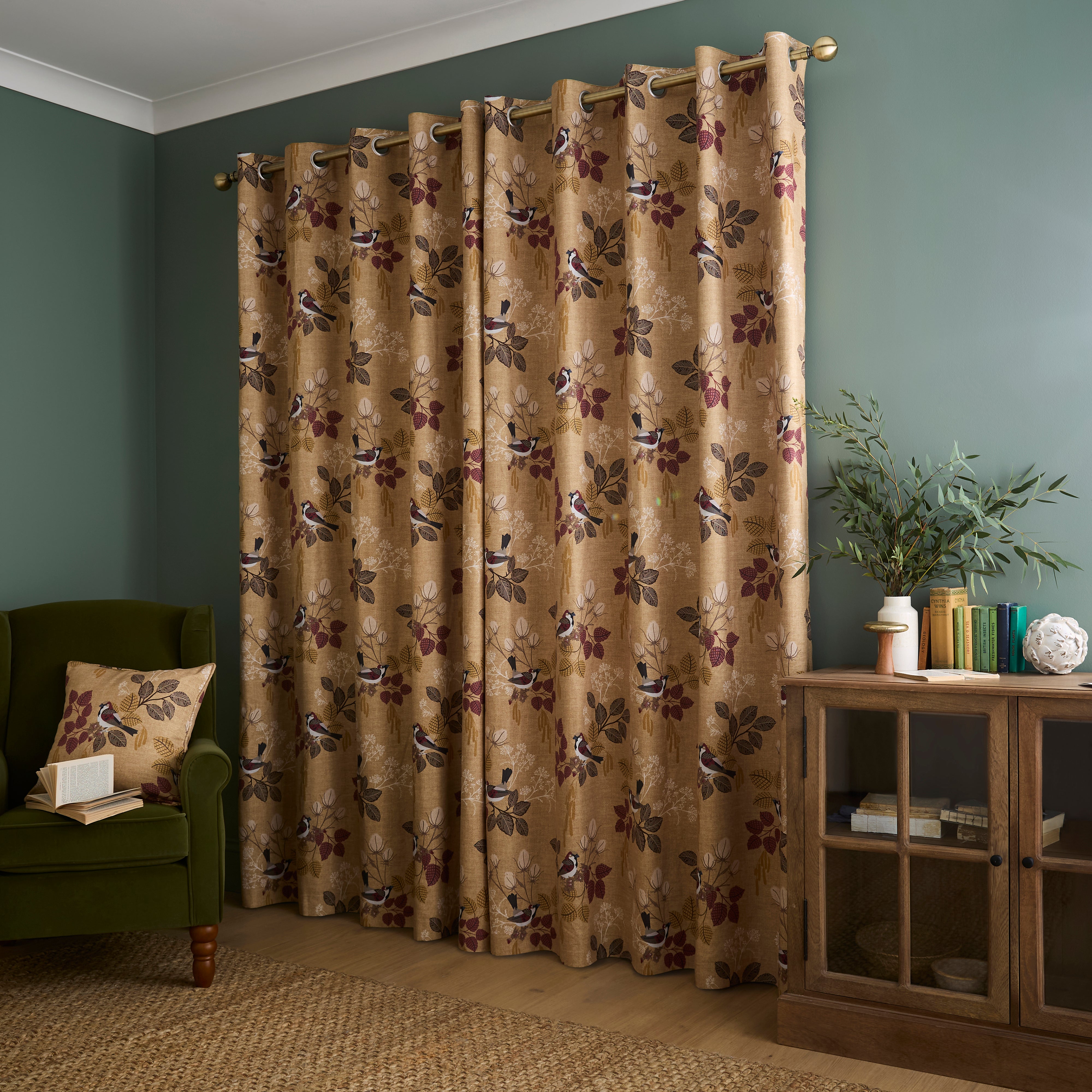 Sparrow Bird Eyelet Curtains | Dunelm