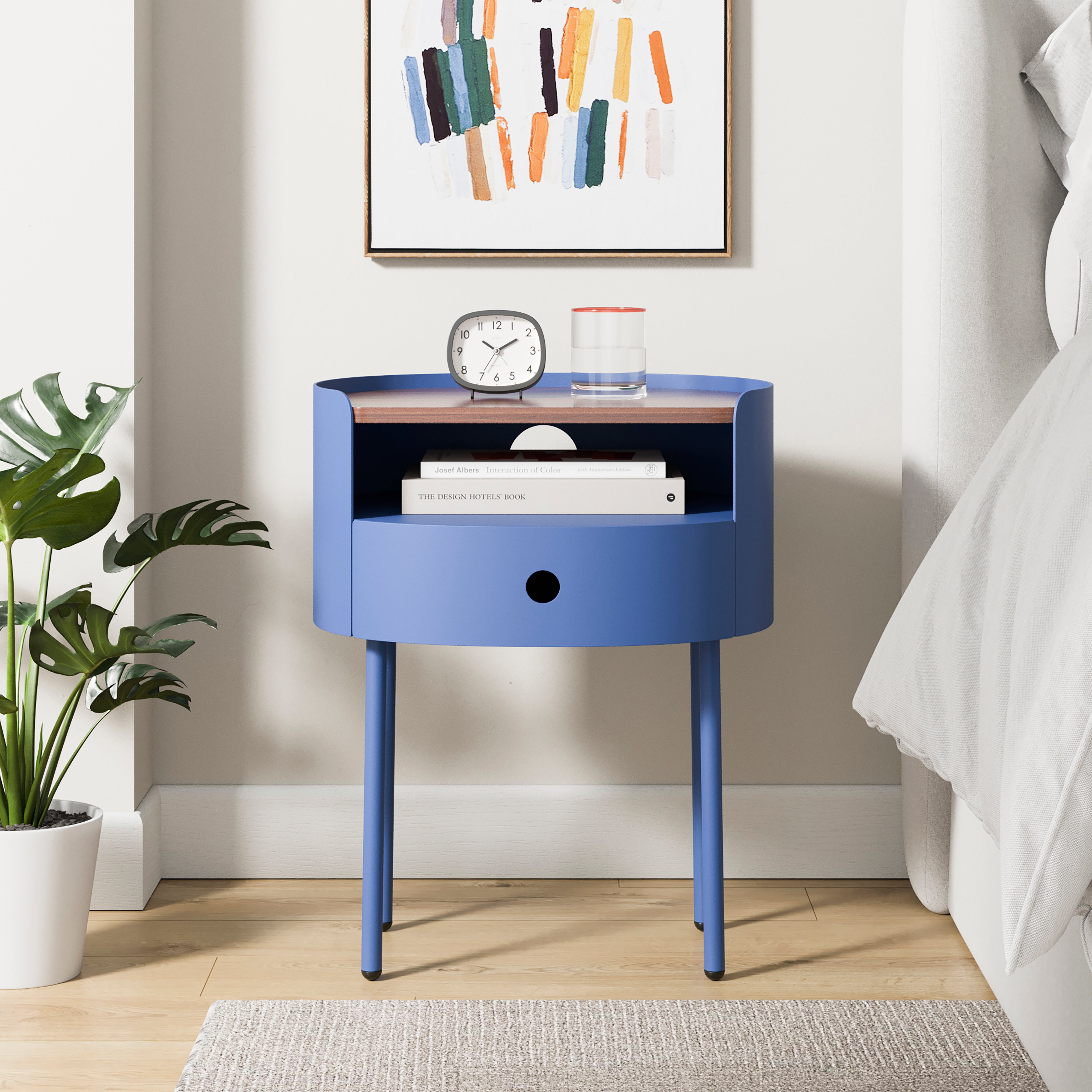 Elements Griffin Compact Bedside Table Classic Blue