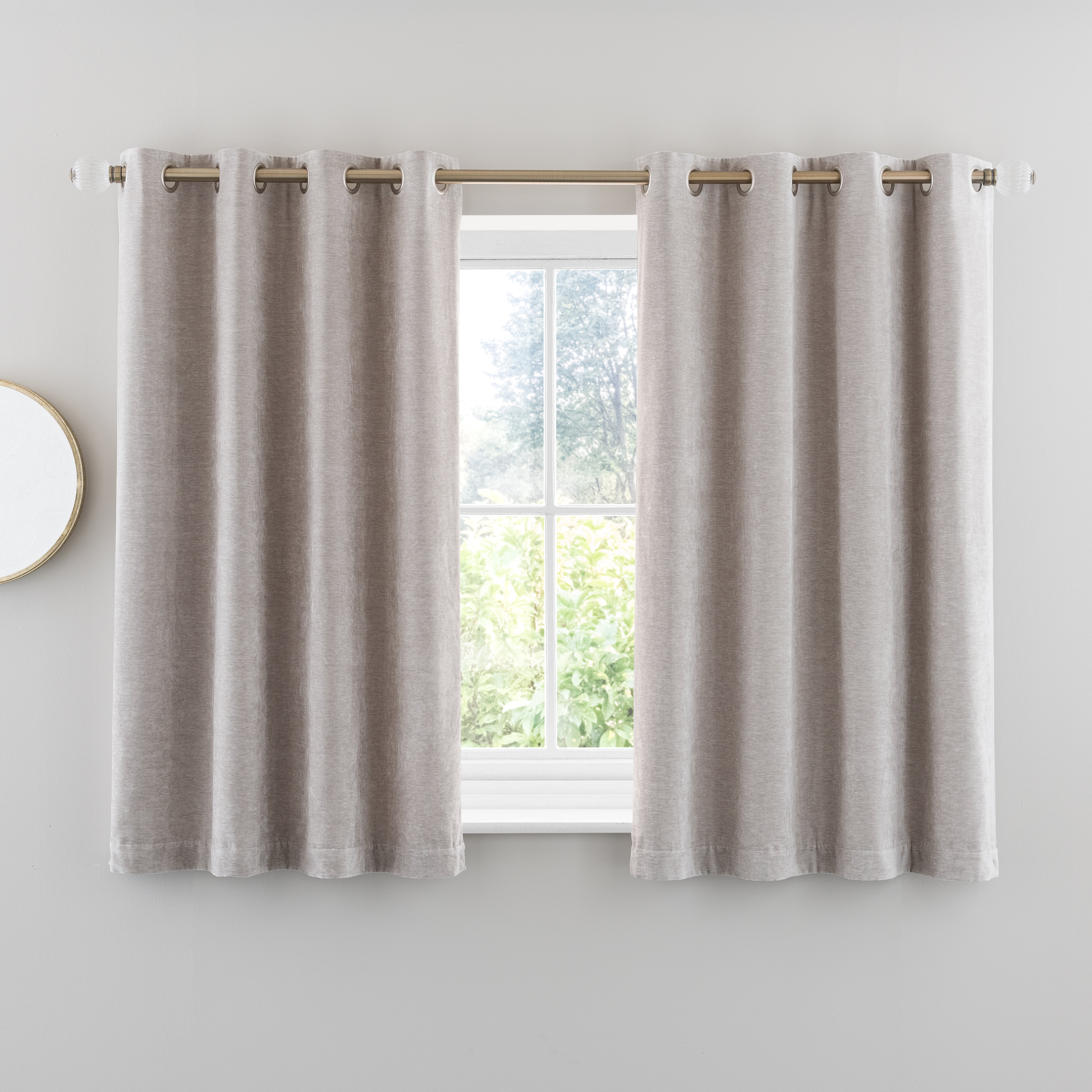 Vintage Chenille Eyelet Curtains | Dunelm