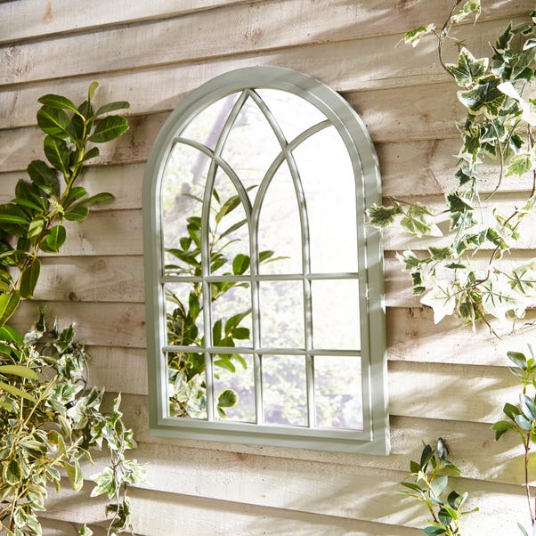 Arched Window Indoor Outdoor Wall Mirror image 1 of 4