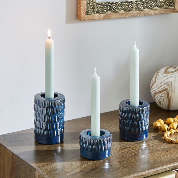 Click to view product details and reviews for Set Of 3 Zen Ceramic 2 In 1 Candle Holders.