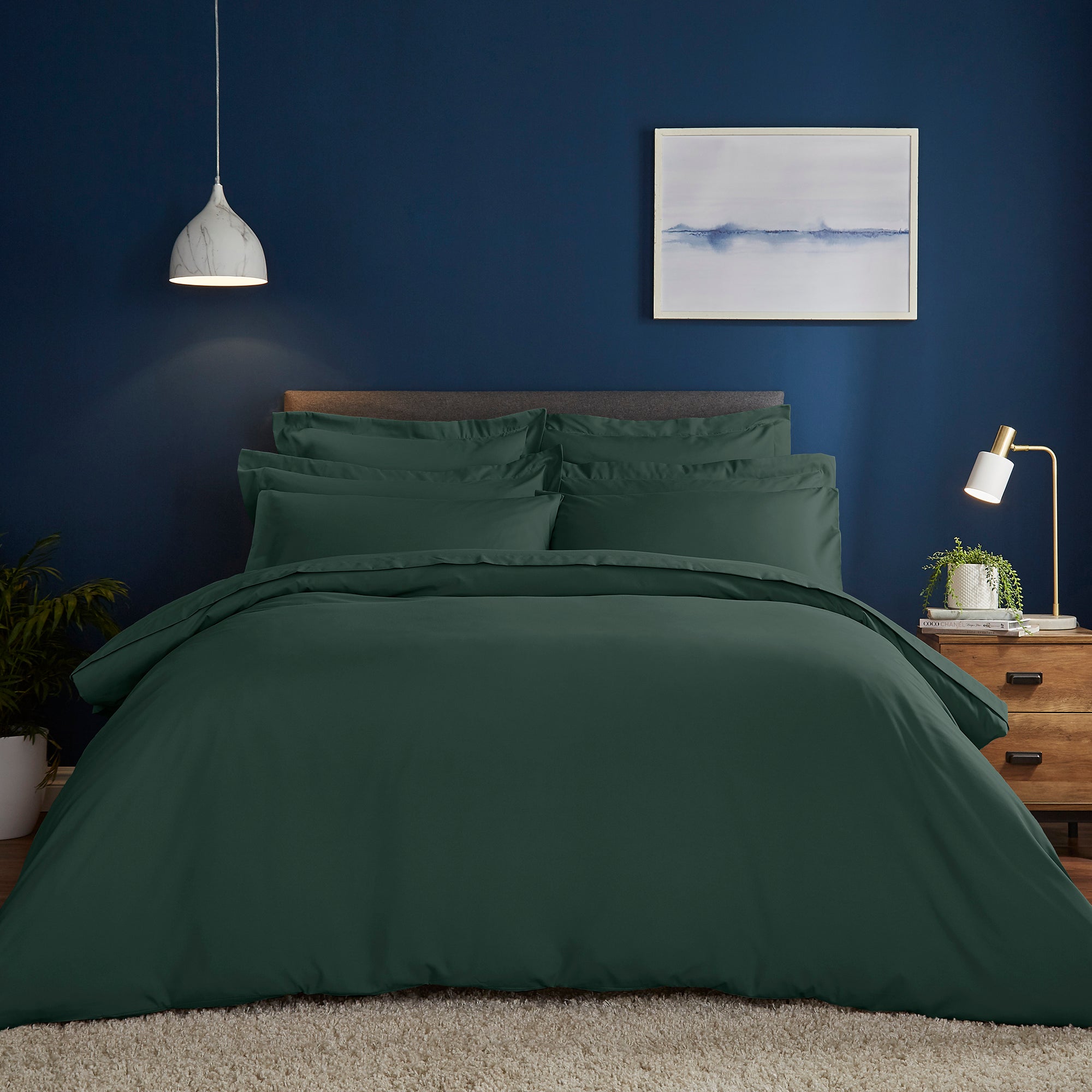 Fogarty Soft Touch Duvet Cover And Pillowcase Set Forest Green