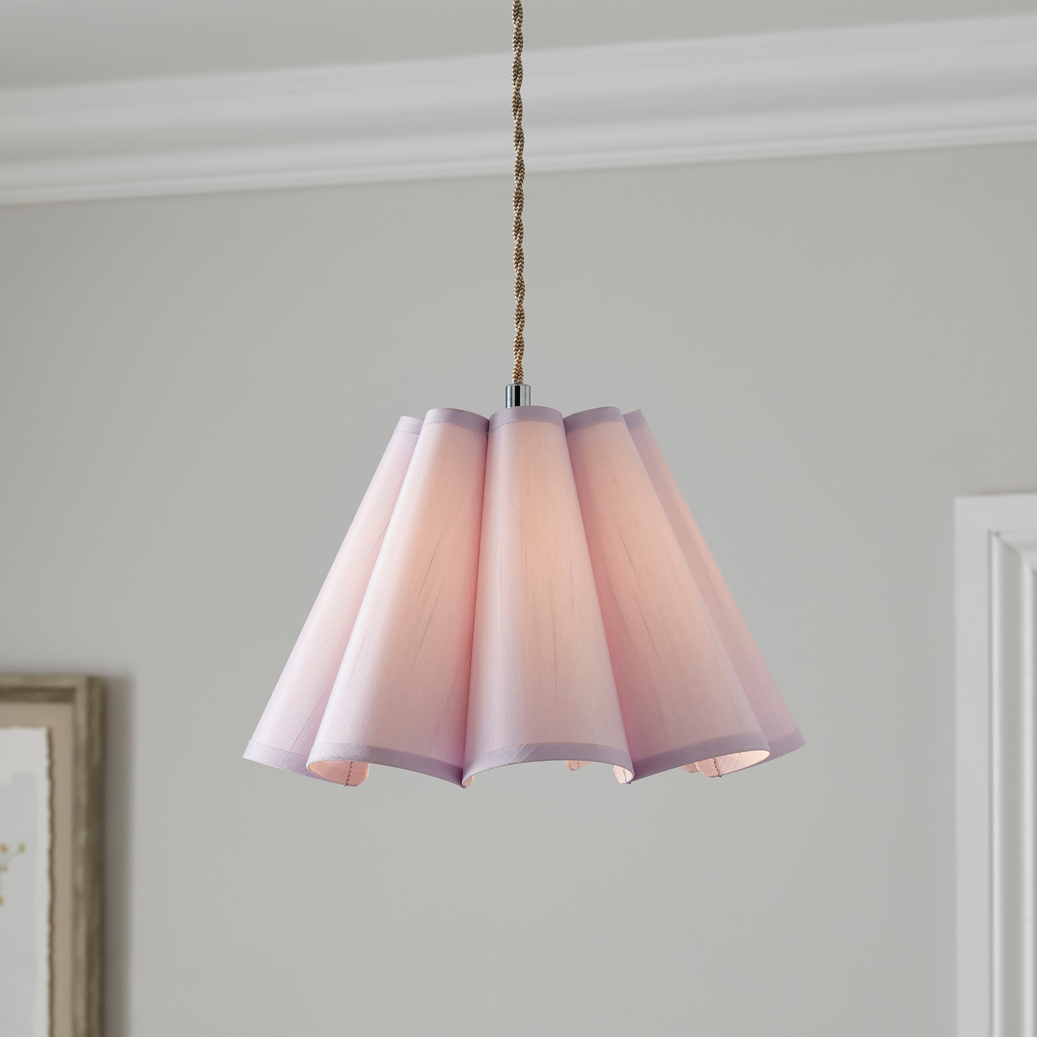 Petal Pleat Lamp Shade Lilac Purple