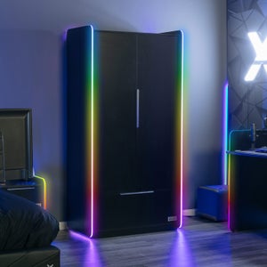 X Rocker Electra 2 Door Wardrobe With Led Lights