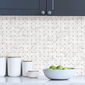 Inhome Grey Self Adhesive Backsplash Sticky Back Plastic