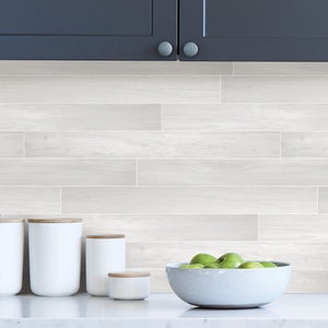 Inhome Grey Stone Self Adhesive Backsplash Sticky Back Plastic