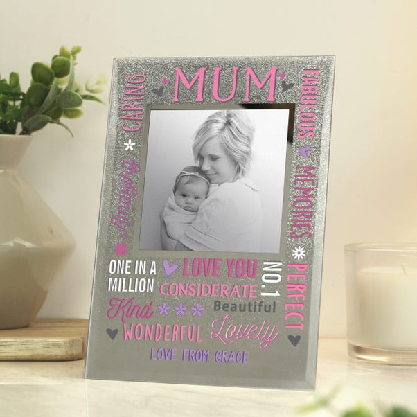 Personalised Mum Glitter Photo Frame image 1 of 5