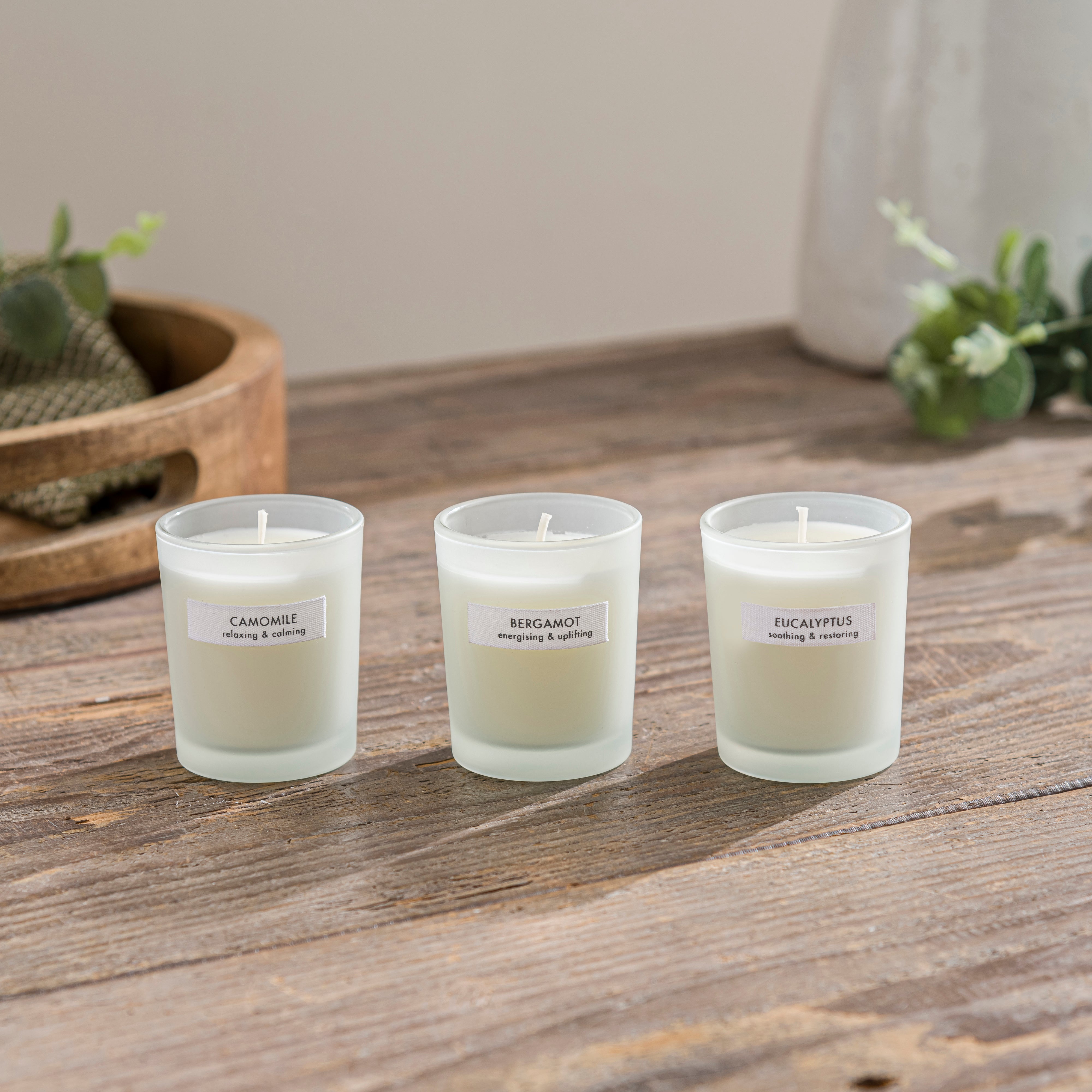 Set of 3 Bergamot, Eucalyptus & Camomile Candle Gift Set