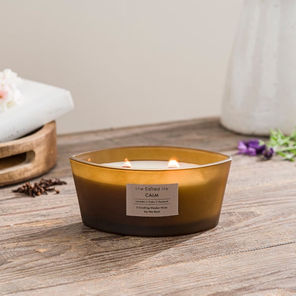 Calm Multi Wick Crackle Candle Dunelm