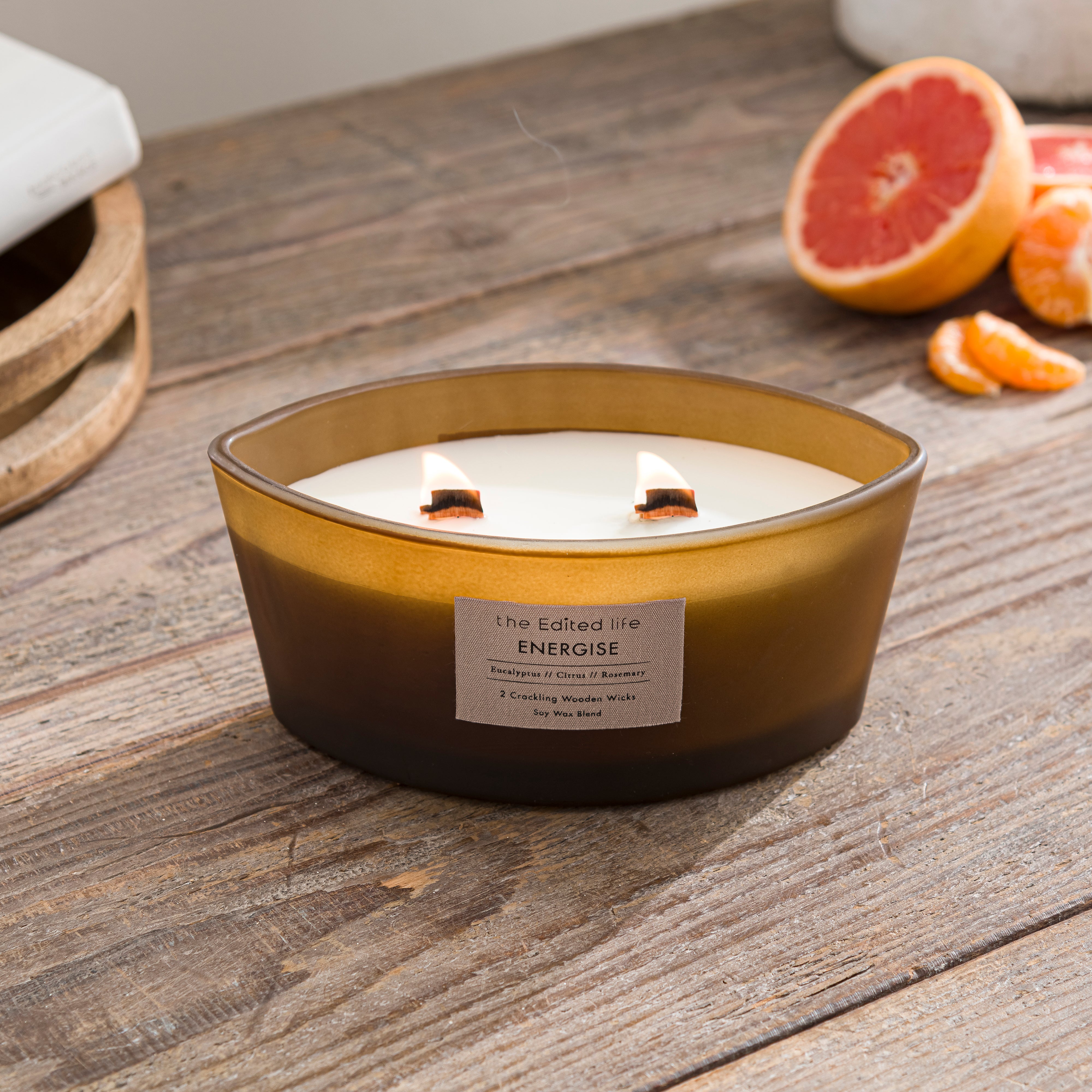 Energise Multi Wick Crackle Candle