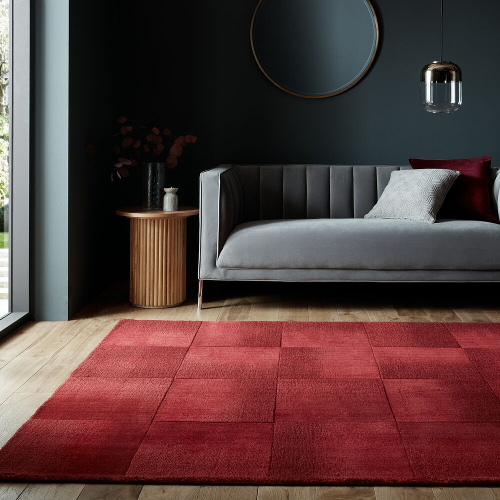 Ombre Checkerboard Wool Rug