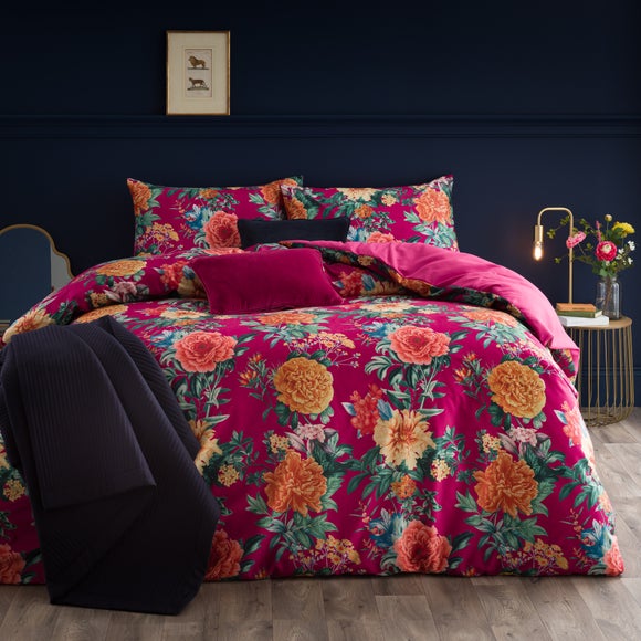 Peony Floral Duvet Cover Pillowcase Set