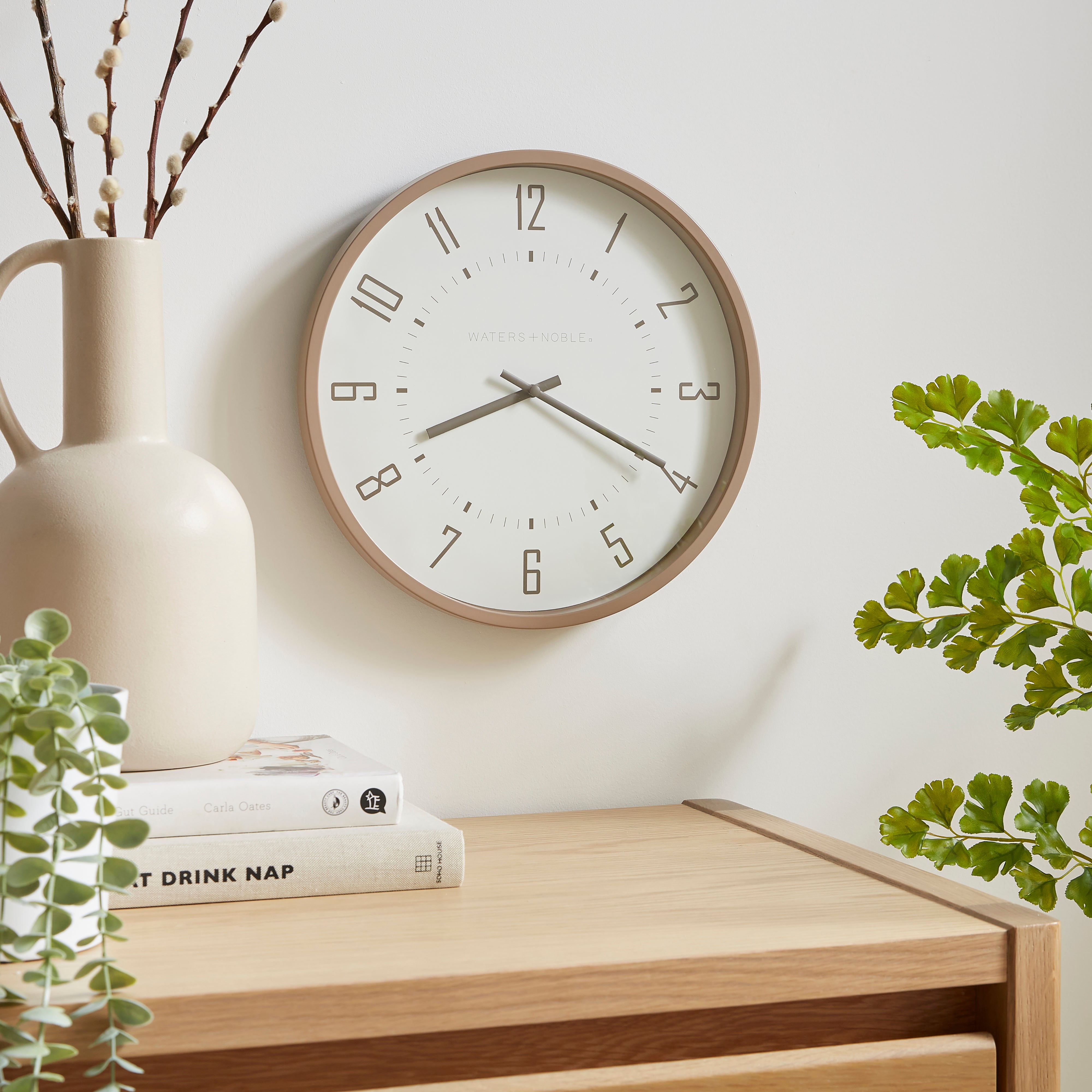 Malmo Round Wall Clock Natural