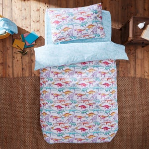 Dinosaurs Gallery 100 Cotton Duvet Cover & Pillowcase Set