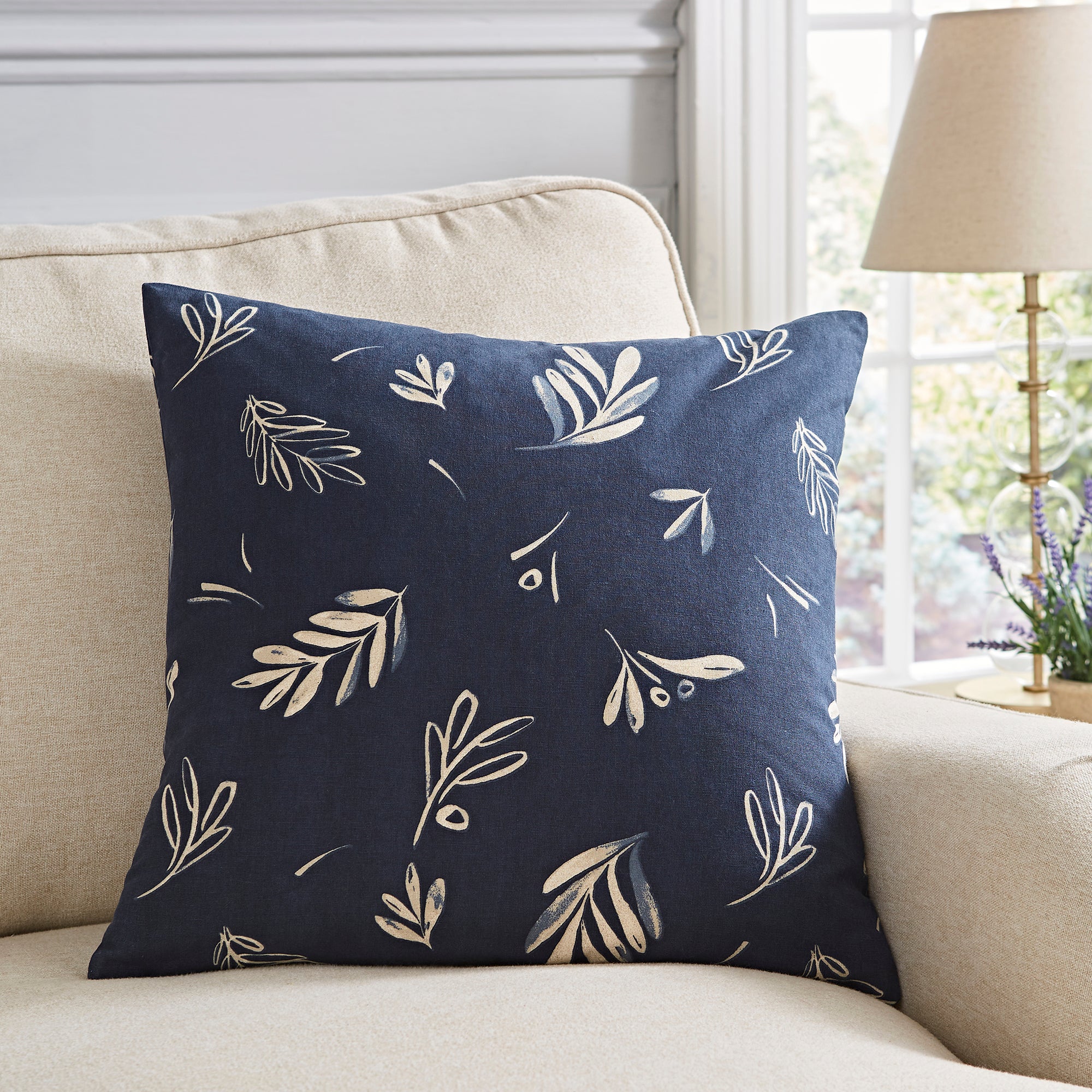 Portree Square Cushion Navy Blue