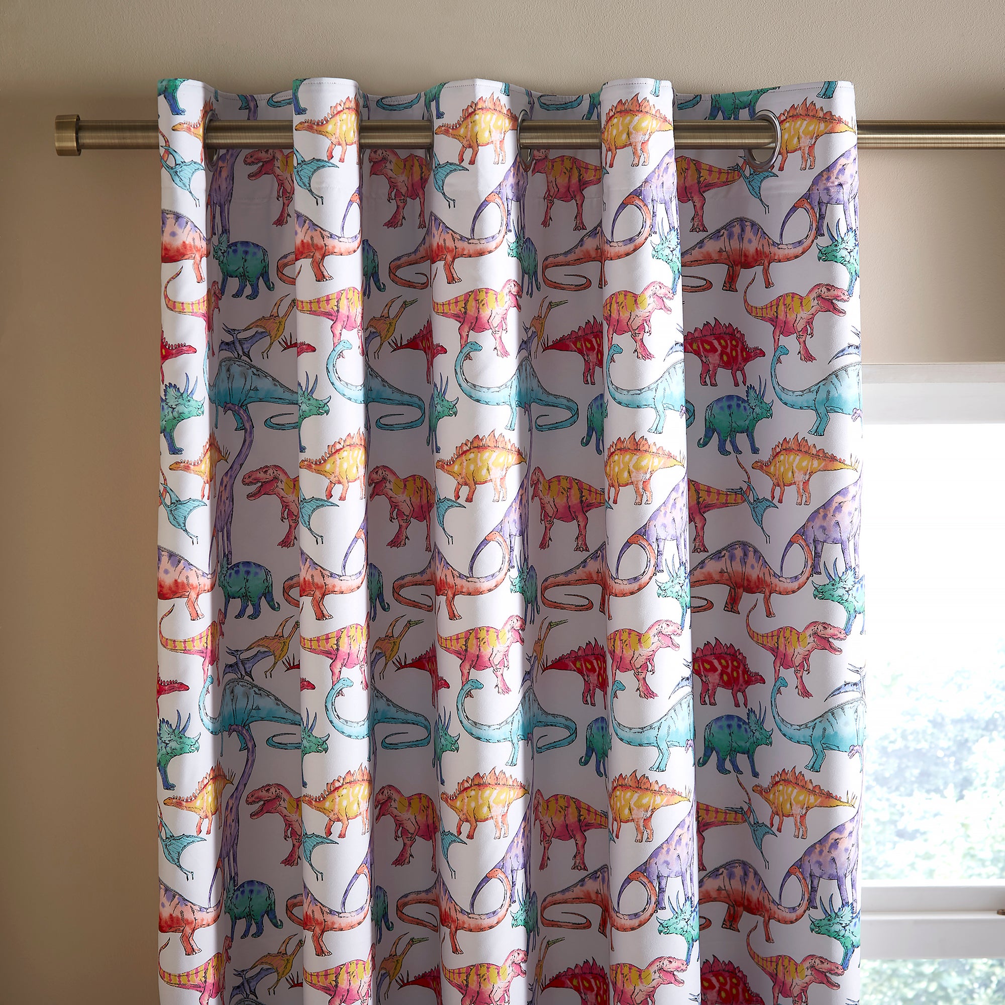 Dinosaurs Gallery Eyelet Curtains