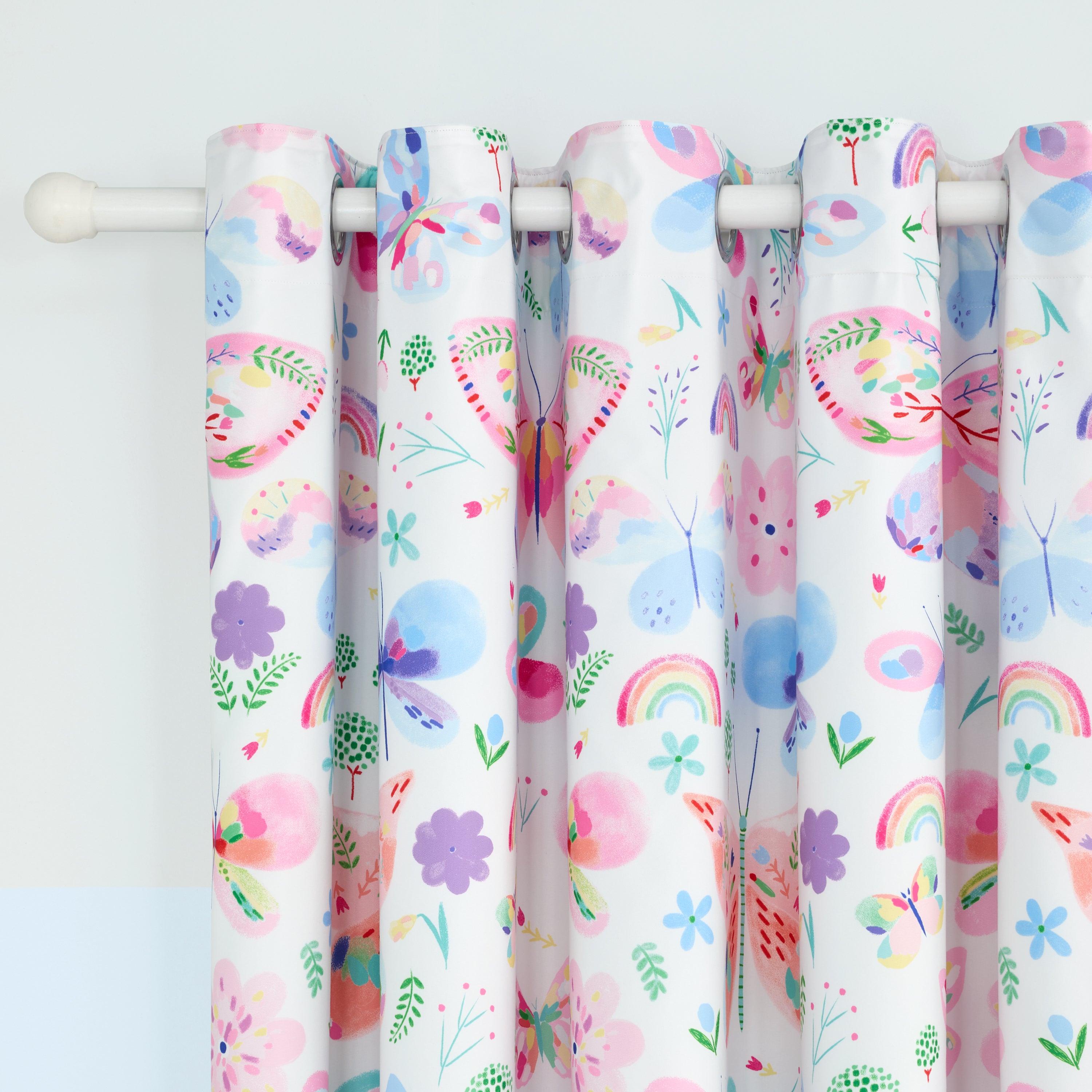 Painted Butterfly Eyelet Curtains