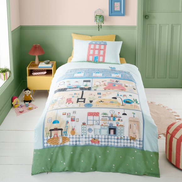 Dolls House Duvet Cover And Pillowcase Set