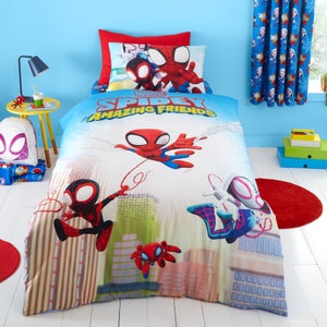 Spidey & His Amazing Friends 100 Cotton Duvet Cover & Pillowcase Set