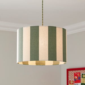 Beatrice Stripe Drum Lamp Shade
