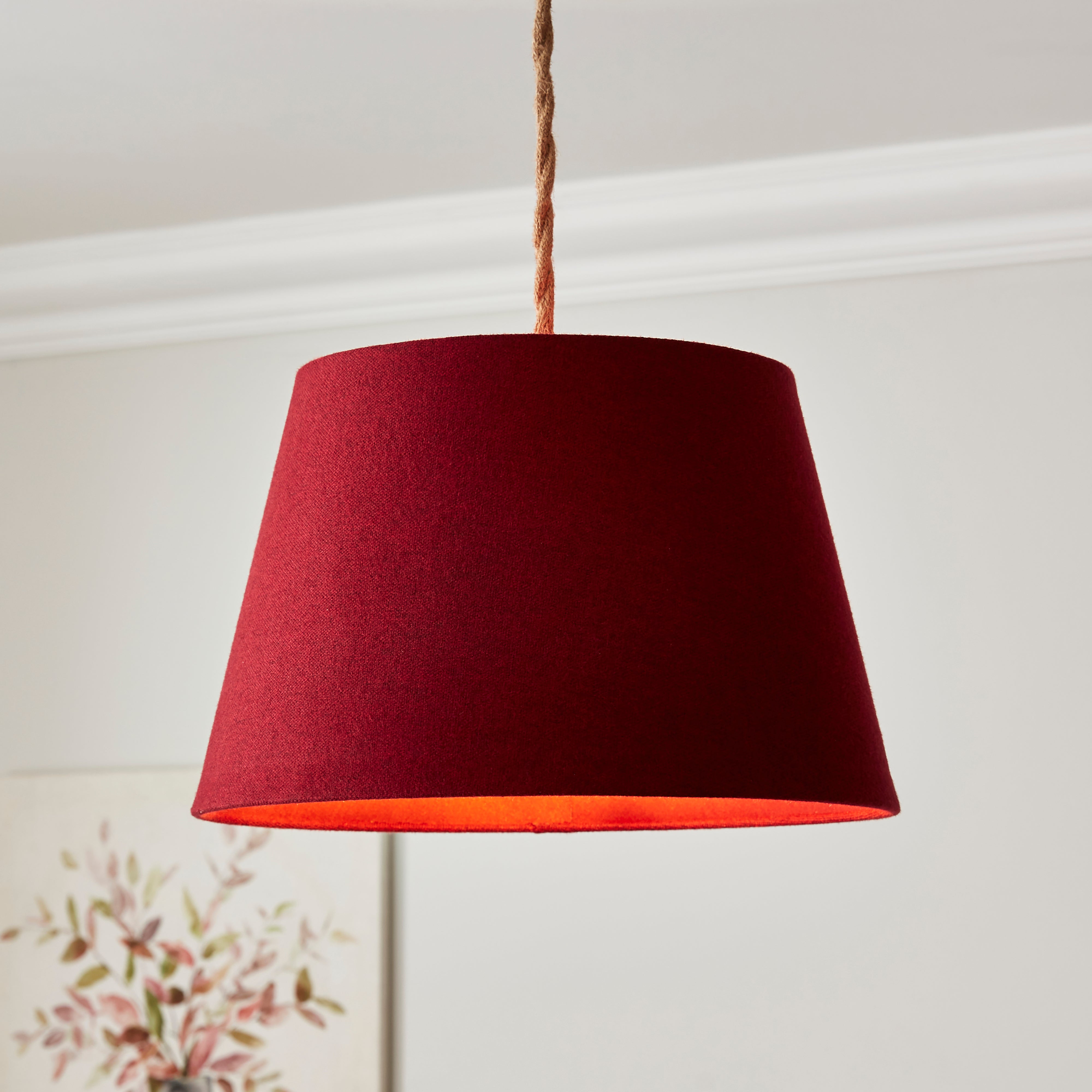 Churchgate Ashby Tapered Lamp Shade Wine Red