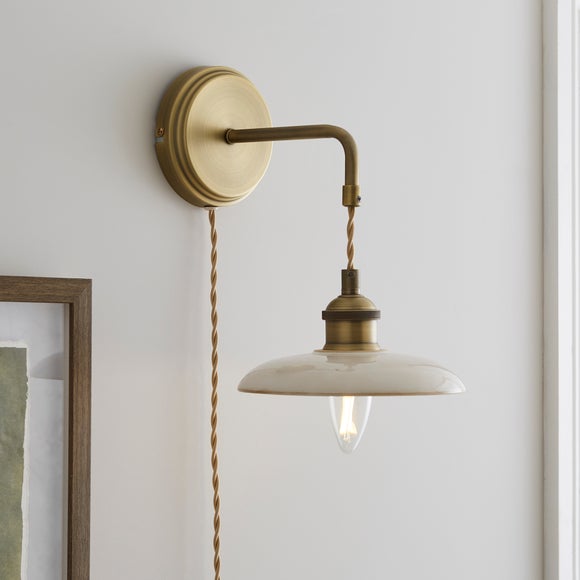 Click to view product details and reviews for Churchgate Fawsley Fern Industrial Plug In Wall Light.