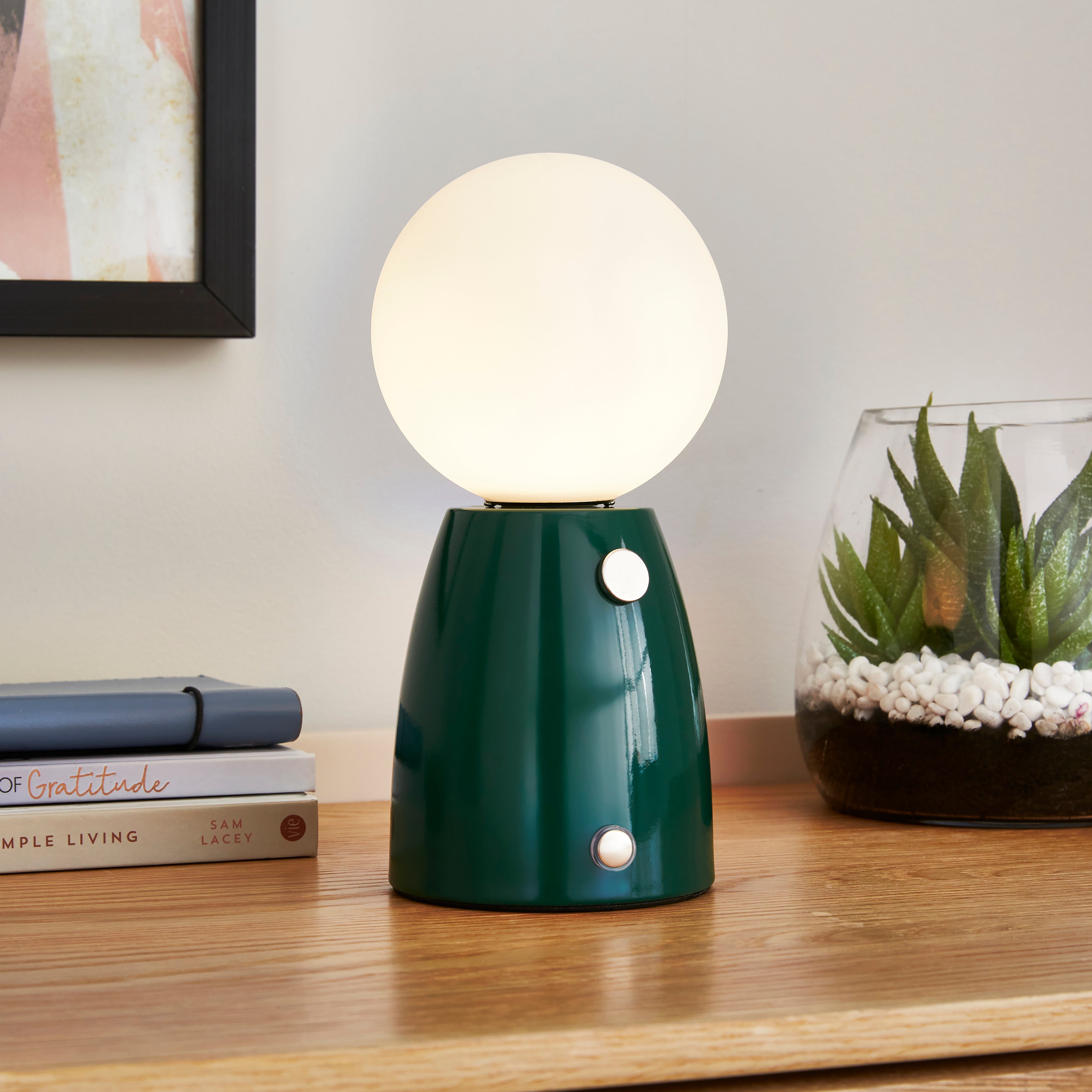 Bod Magnetic Rechargeable Touch Dimmable Table Lamp Emerald