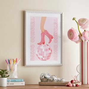 Disco Cowboy Boots Framed Print