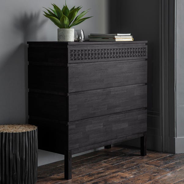 Baytown Boutique 4 Drawer Chest, Black image 1 of 5