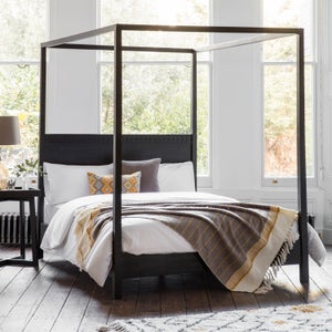 Cedar & Sage Baytown Boutique 4 Poster Canopy Bed Frame