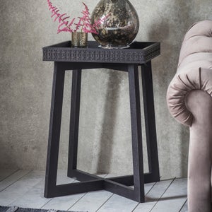Cedar & Sage Baytown Boutique Bedside Table- Black