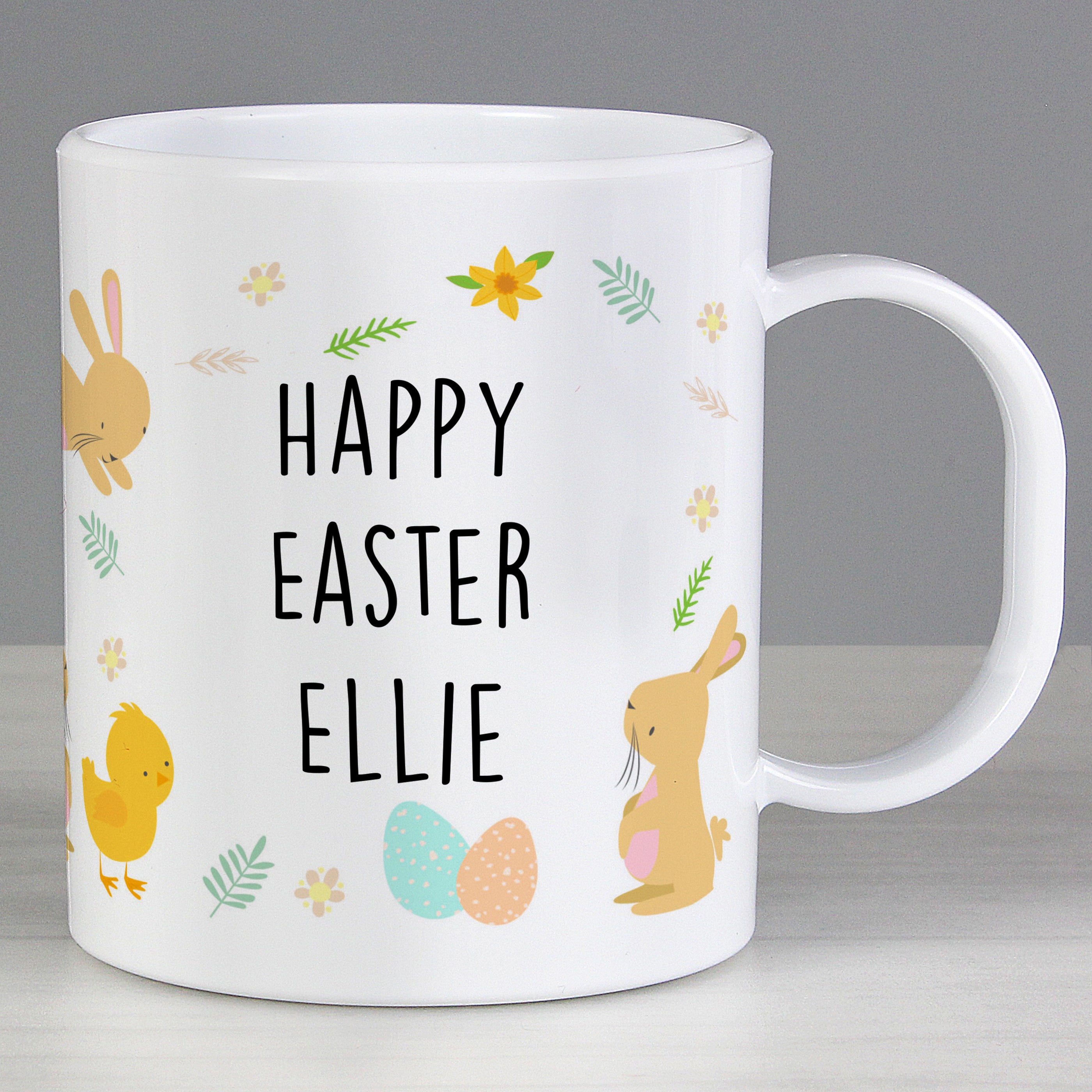 Personalised Easter Bunny Plastic Mug | Dunelm