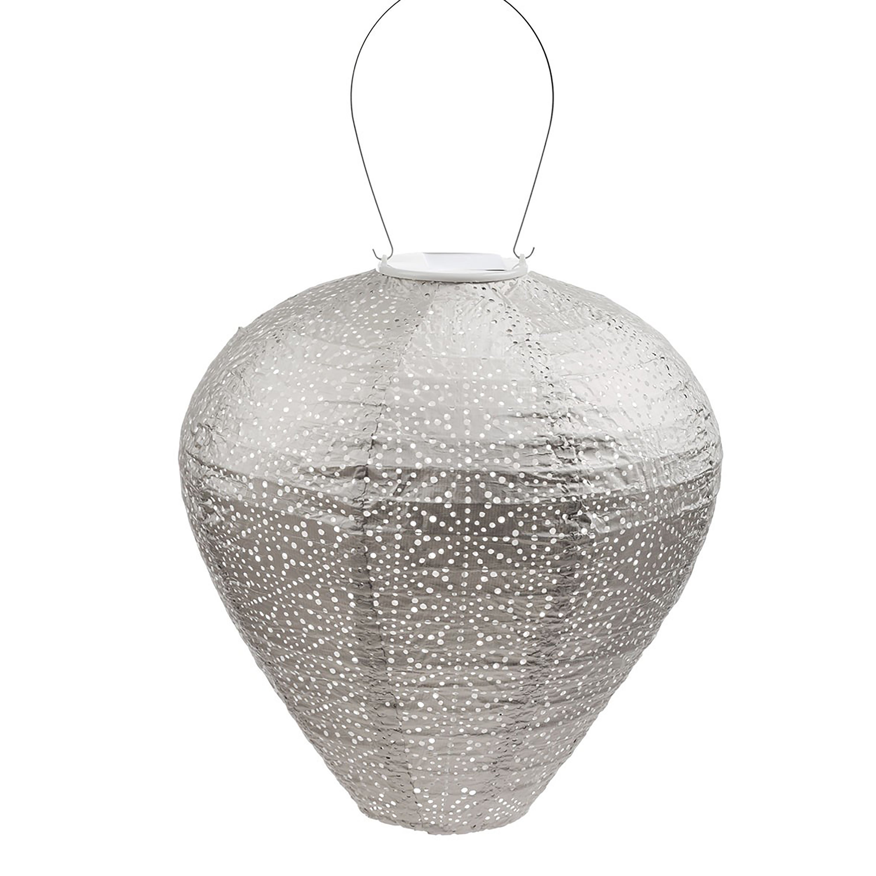 Fallen Fruits Balloon Sashiko Solar Lantern Taupe