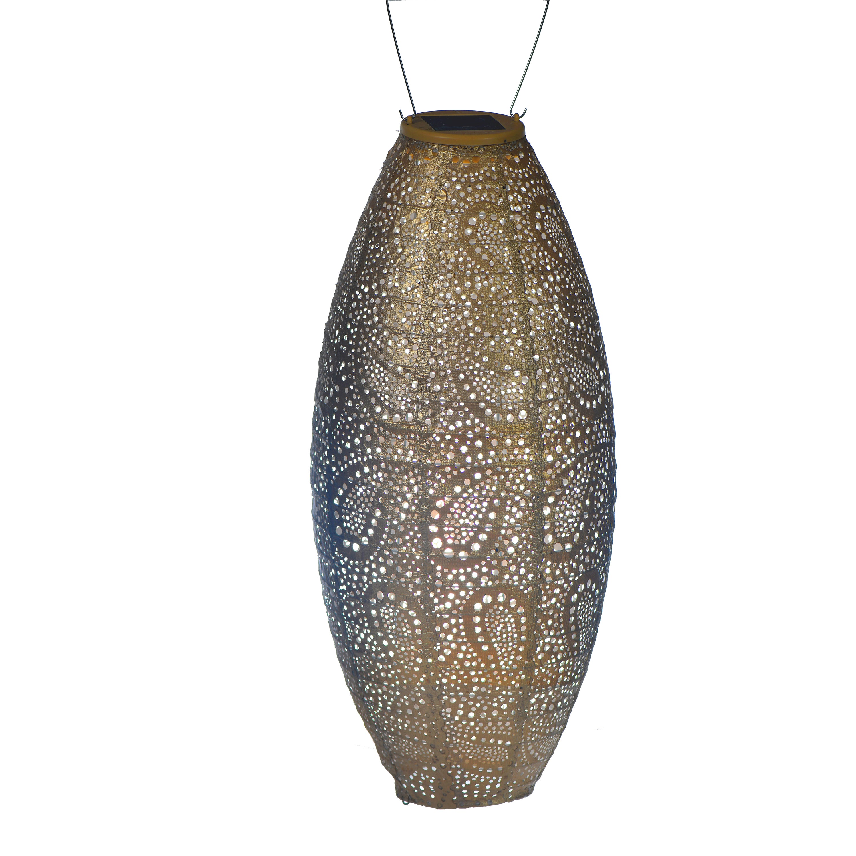 Fallen Fruits Long Oval Solar Lantern Gold