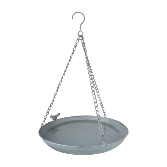 View Fallen Fruits Grey Metal Hanging Bird Bath View Fallen Fruits Grey Metal Hanging Bird Bath