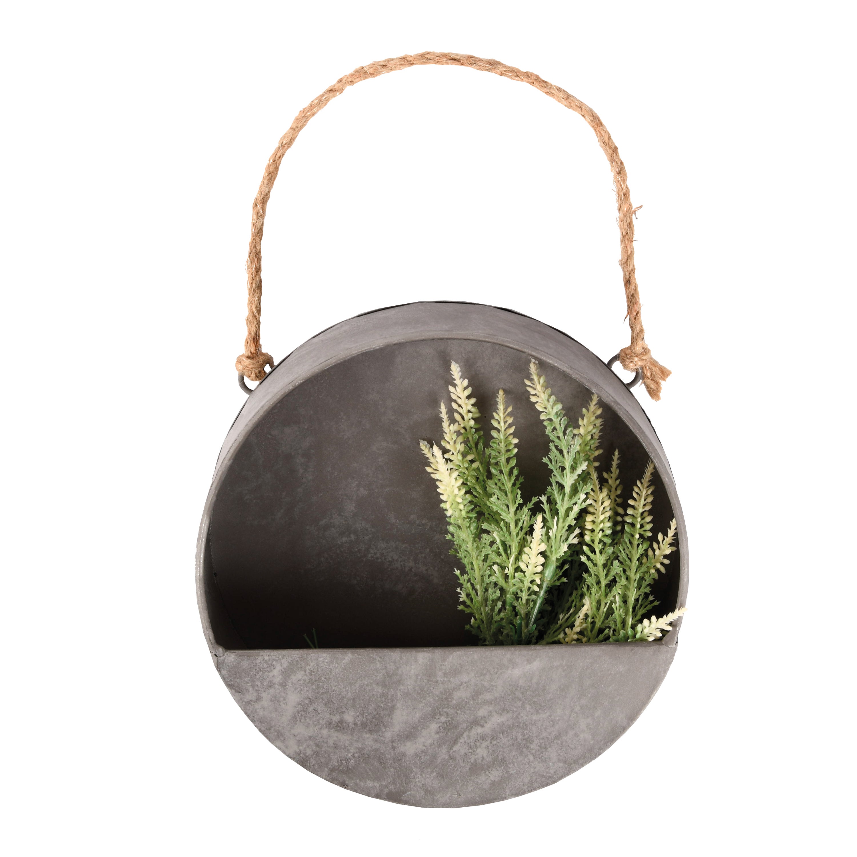 Fallen Fruits Round Wall Planter Grey