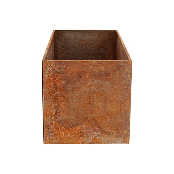 Fallen Fruits Low Rectangular Rust Planter