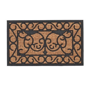 Fallen Fruits Rectangle Rubber Coir Doormat