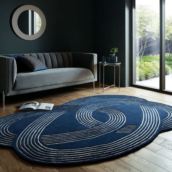 Link Loop Wool Oval Rug