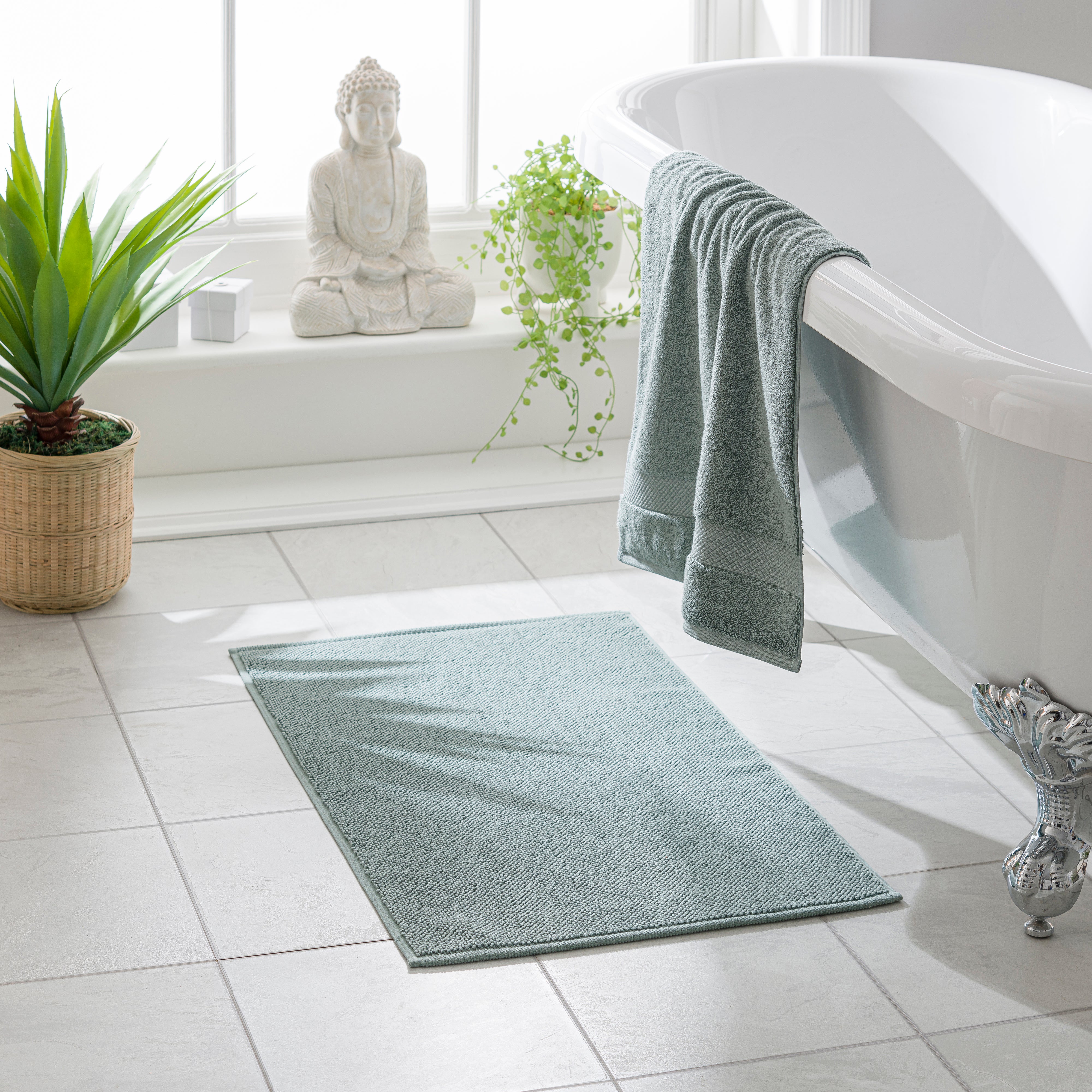 Hotel Heavyweight Terry Bath Mat Spring Rosemary