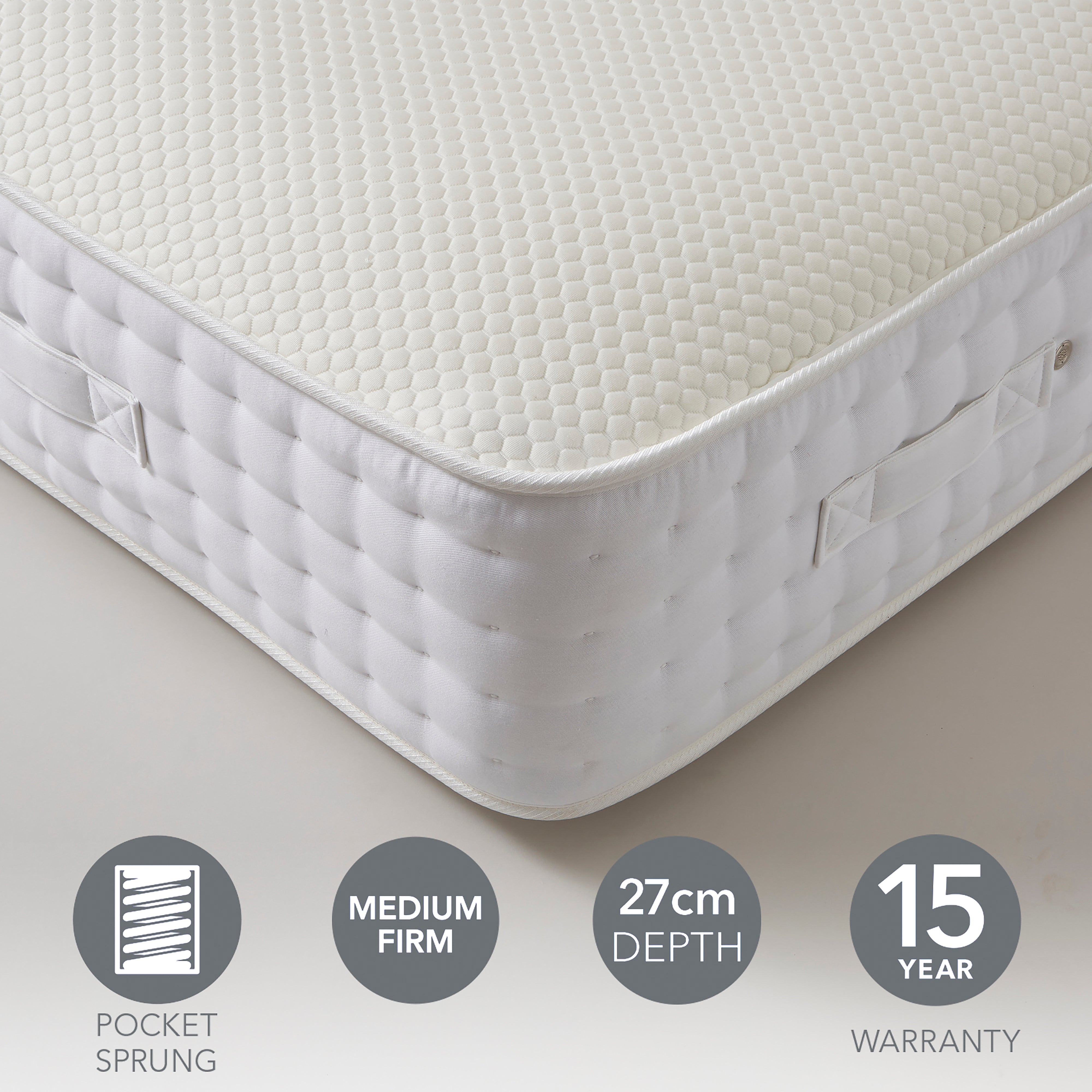 Hotel 3000 Pocket Memory Foam Hybrid Mattress White