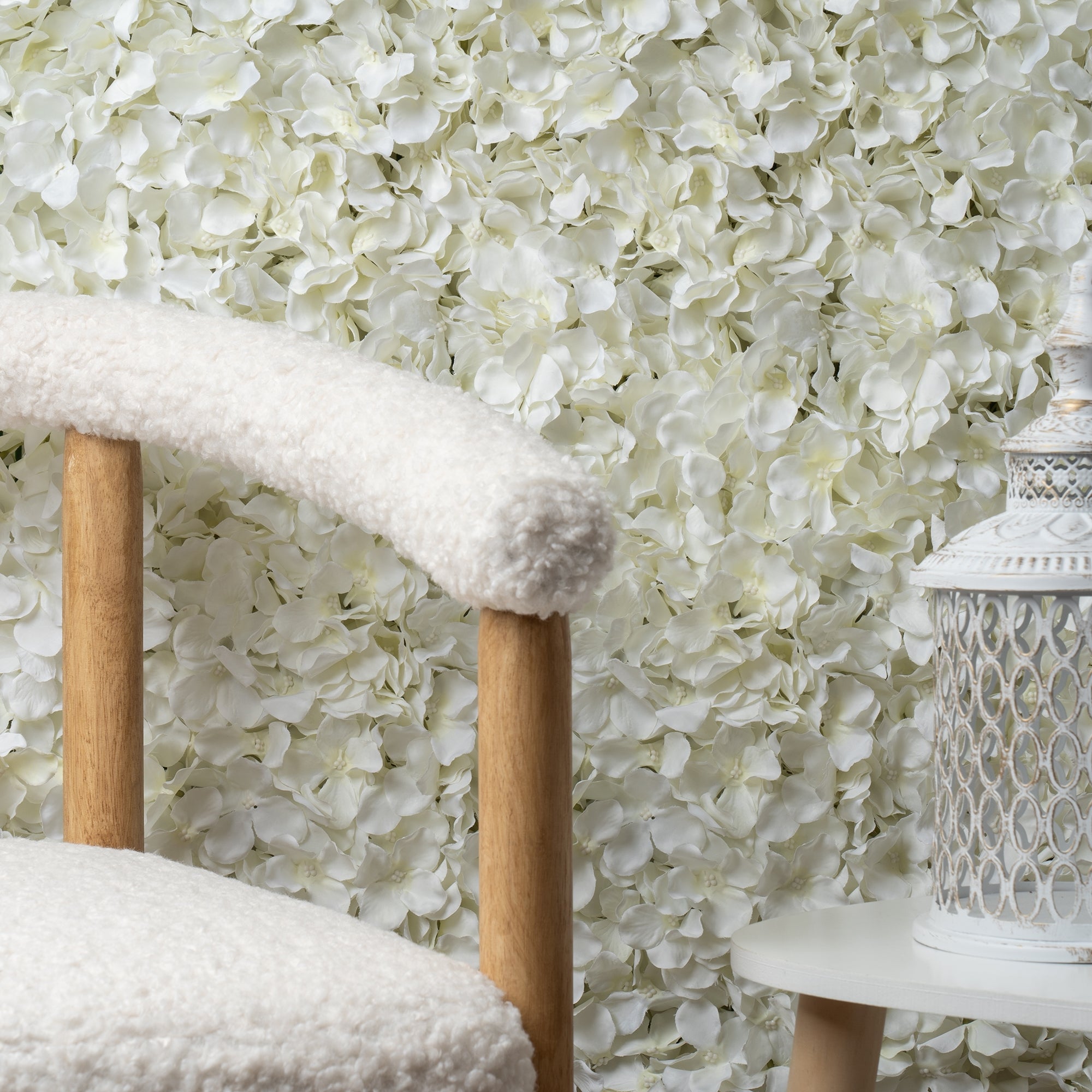 Set of 2 Artificial Hydrangea Flower Wall Panels