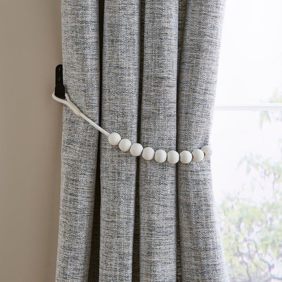 Half Wooden Beads Curtain Tieback