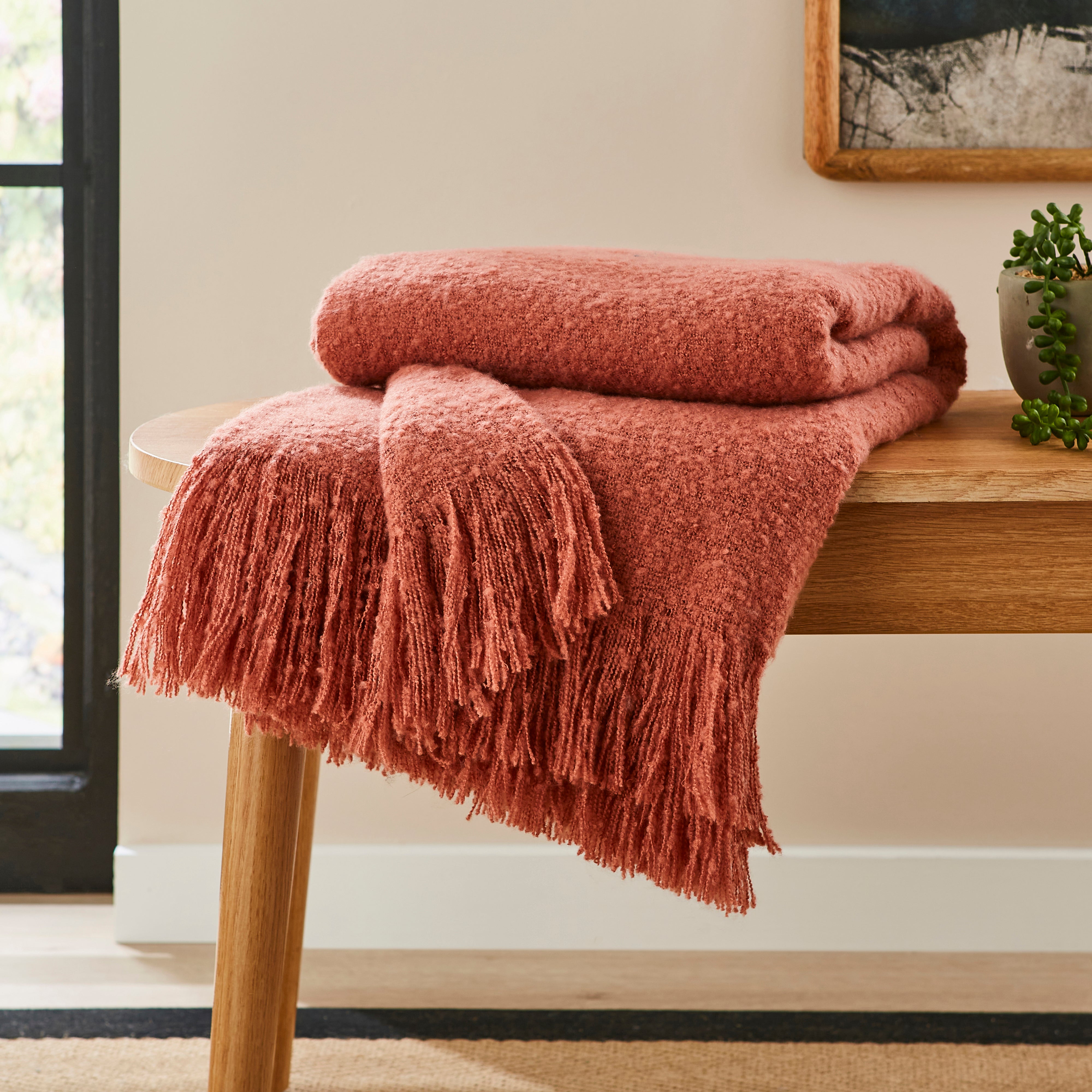 Boucle Throw 130cm X 170cm Terracotta