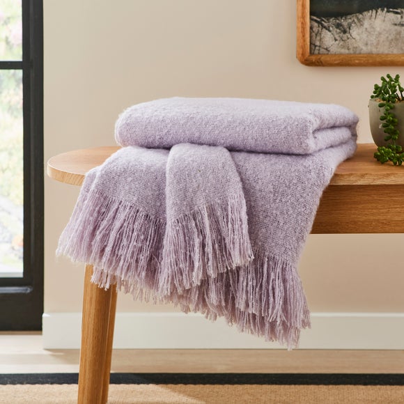 Dunelm purple throw sale