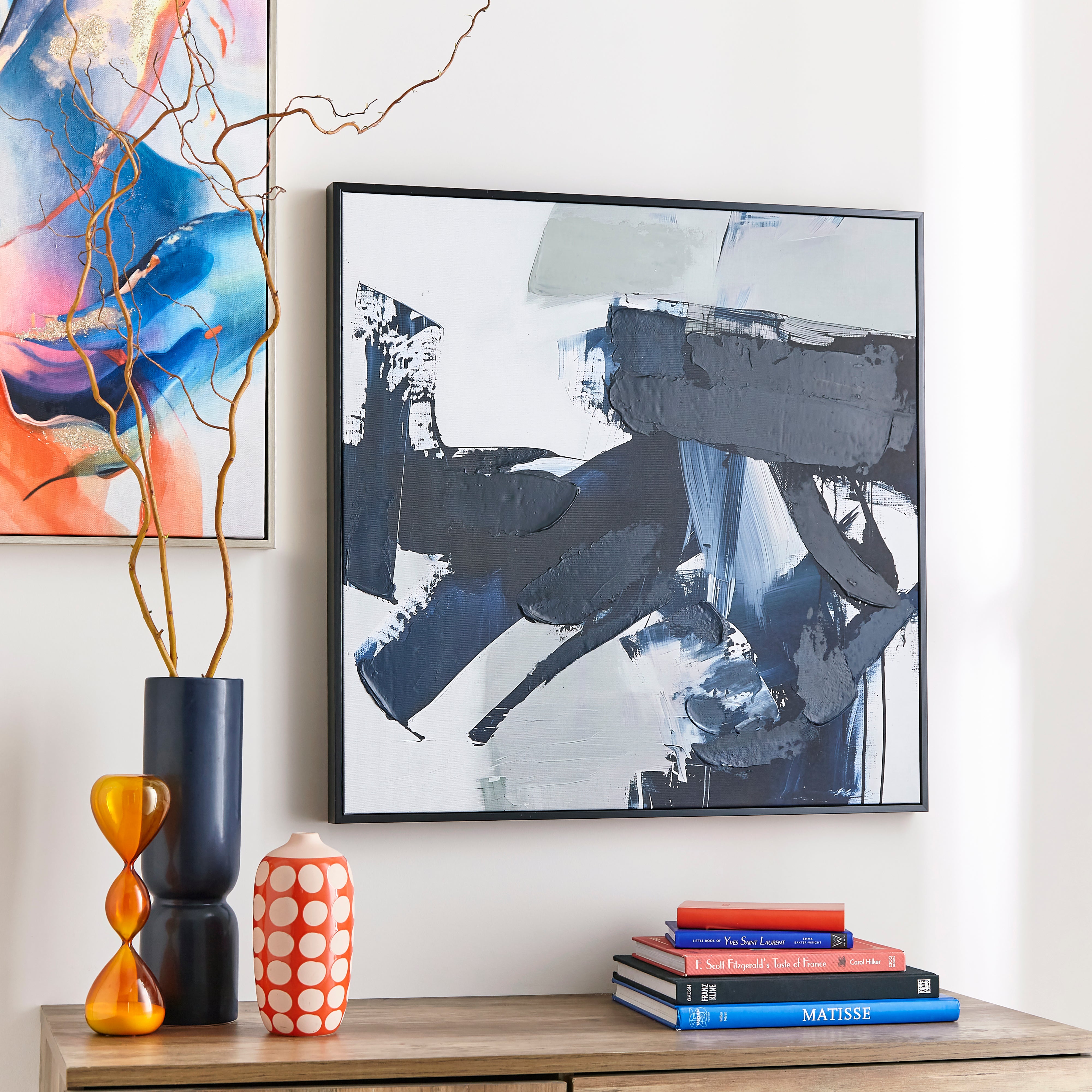 Abstract Framed Canvas